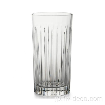 クリスタルガラスリブ付き飲料飲料水眼鏡